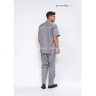 Seragam Kerja Pria Abu-Abu Lengan Pendek 2